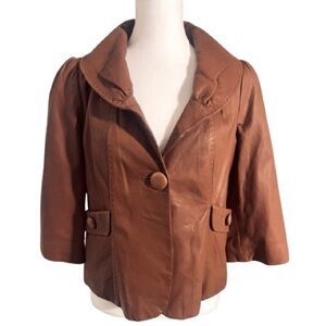 MEDIUM LEATHER CLASSIQUES WNTOER REDDISH CAMEL LEATHER JACKET RETRO